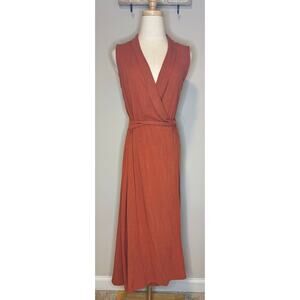 Everly Sleeveless Woven Wrap Dress sz S